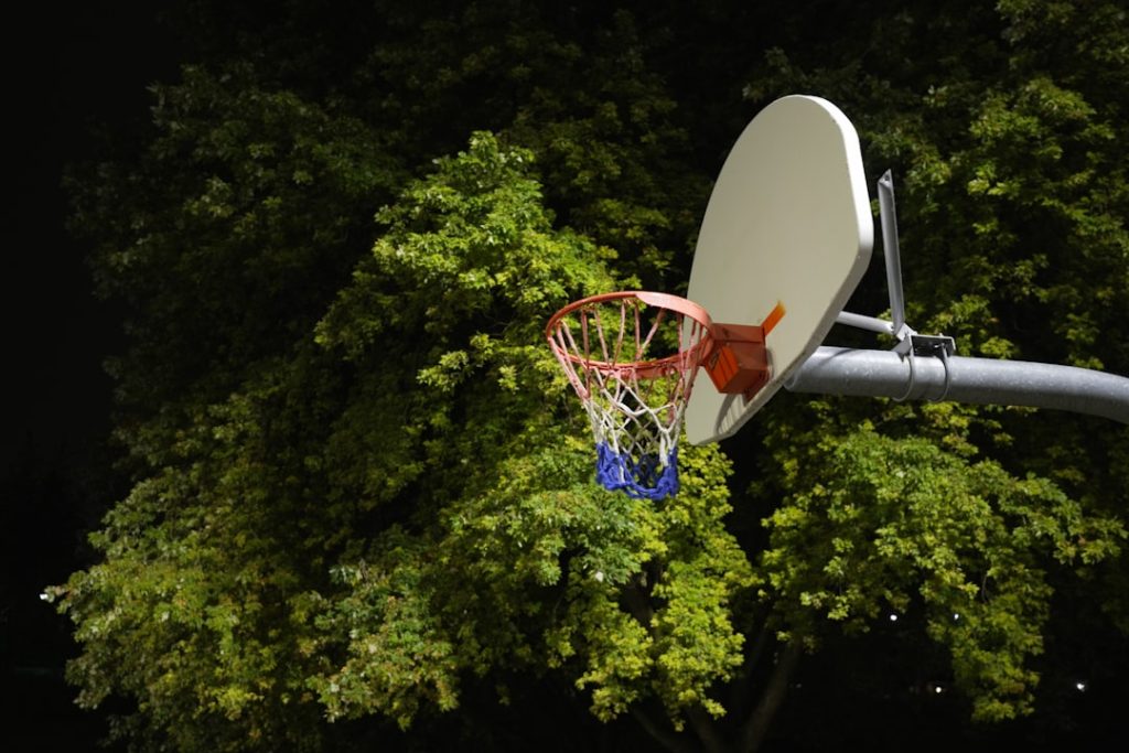 a basketball going through the hoop of a basketball hoop lebron james, kyrie irving, game 7 block, stephen curry, 2016 nba finals