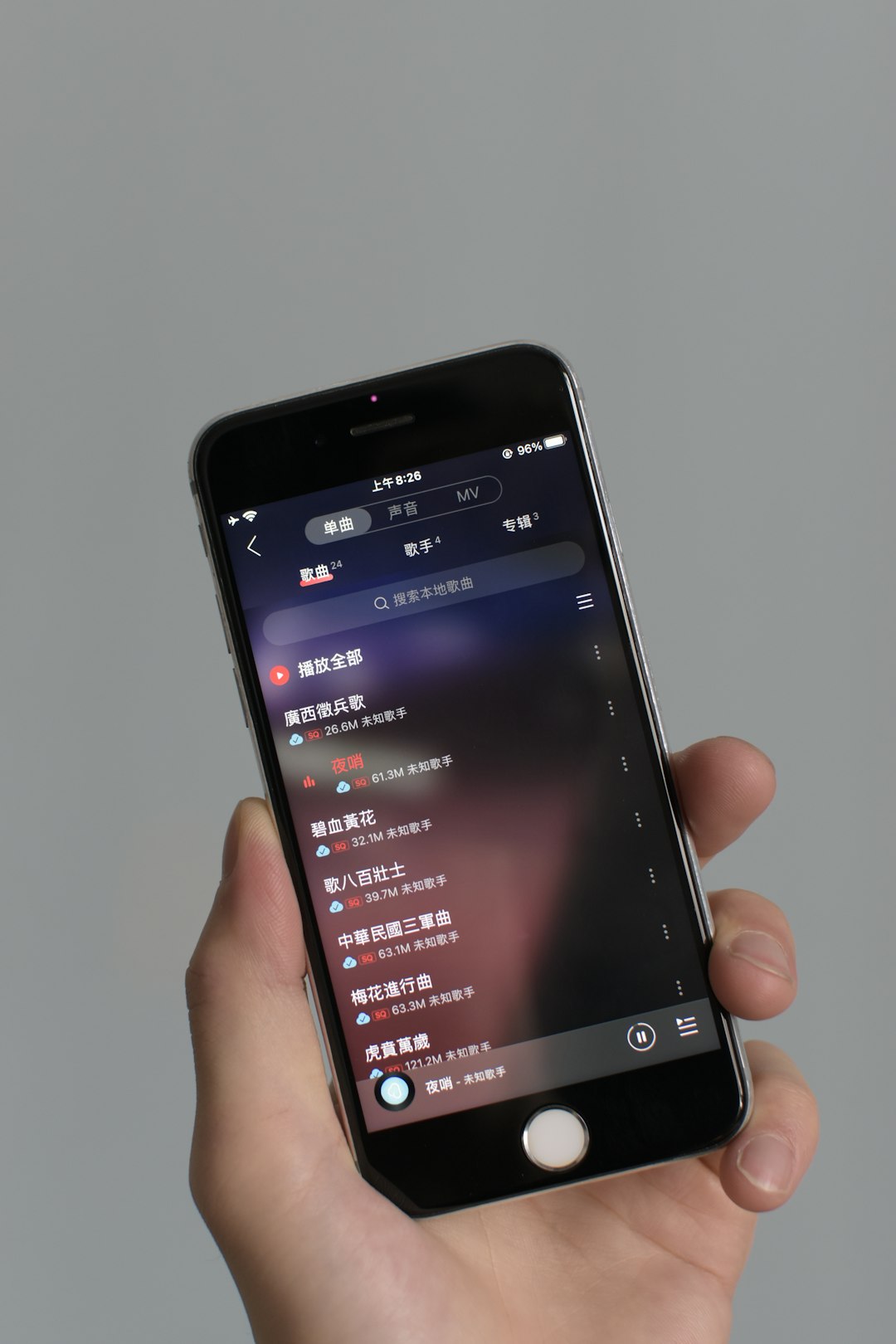 person holding black android smartphone vpn app, device screen, show selection