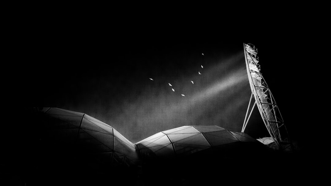 a black and white photo of a stadium gordon banks, pele, header, legendary save