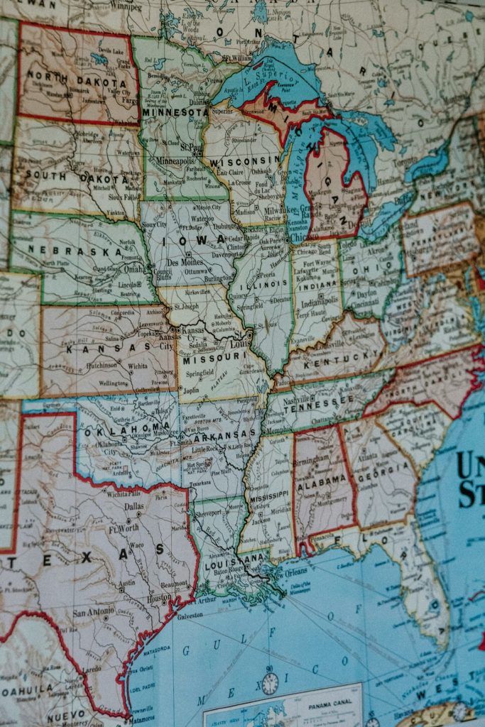 blue white and brown map usa map, sports betting laws, legalization