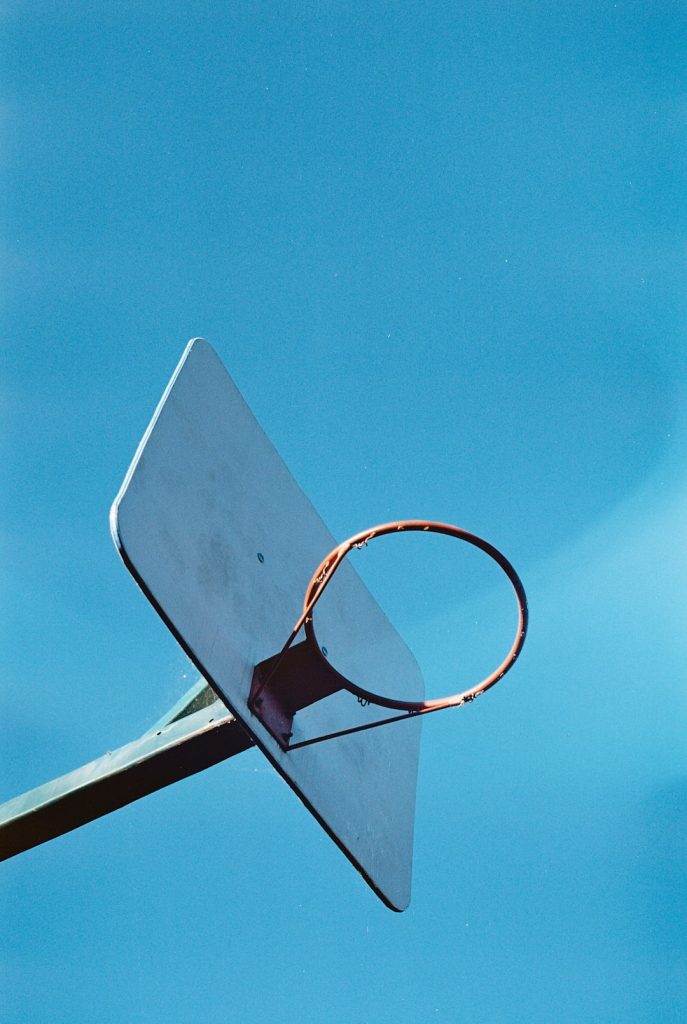 low angle photography of basketball hoop ai algorithm, sportsbook, real time odds