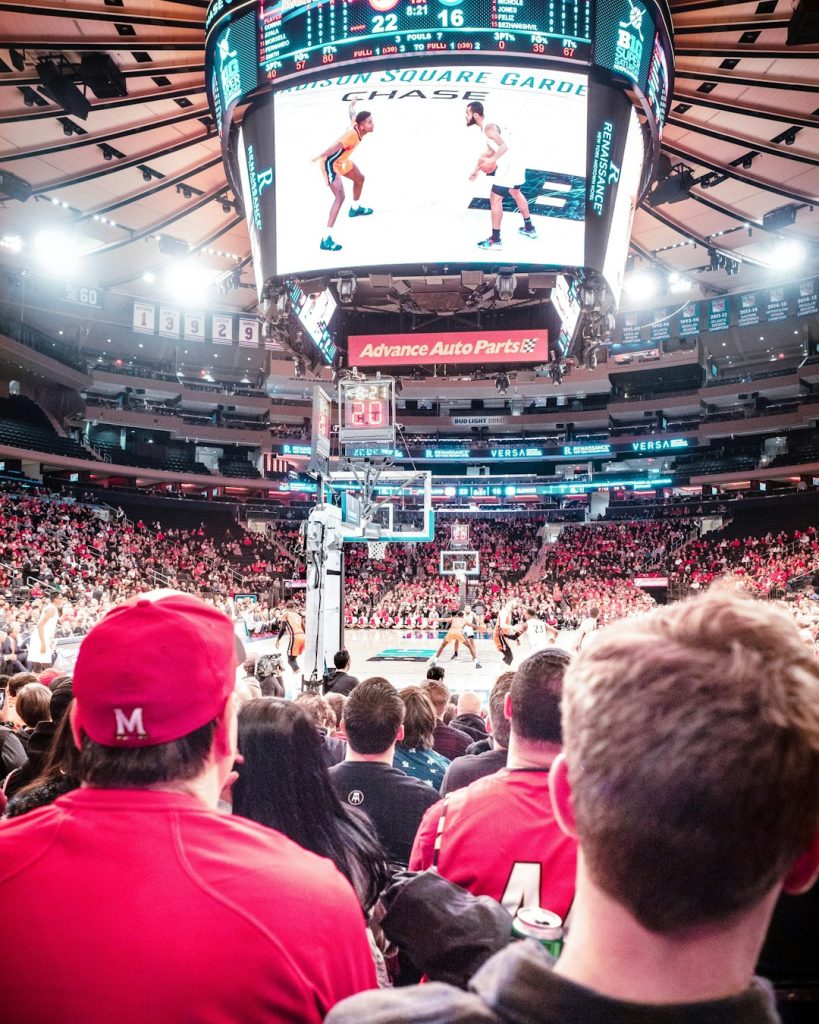 people watching NBA booker doncic faceoff, nba playoffs, crowd cheering