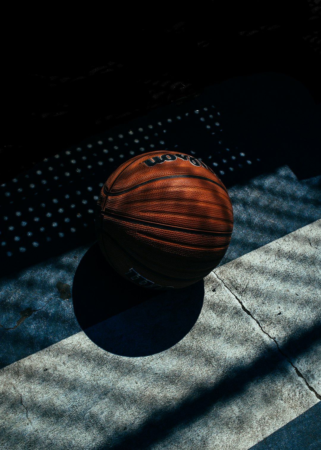 red basketball kyrie irving crossover, nba handles, basketball court fall
