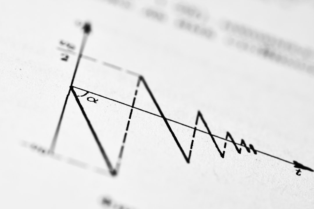 A graph showing a decreasing series of peaks. chart with ratings, data modeling, performance metrics