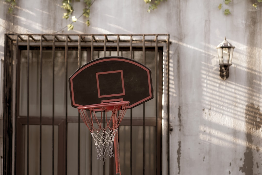 red basketball hoop near green plant during daytime basketball film session video playlist