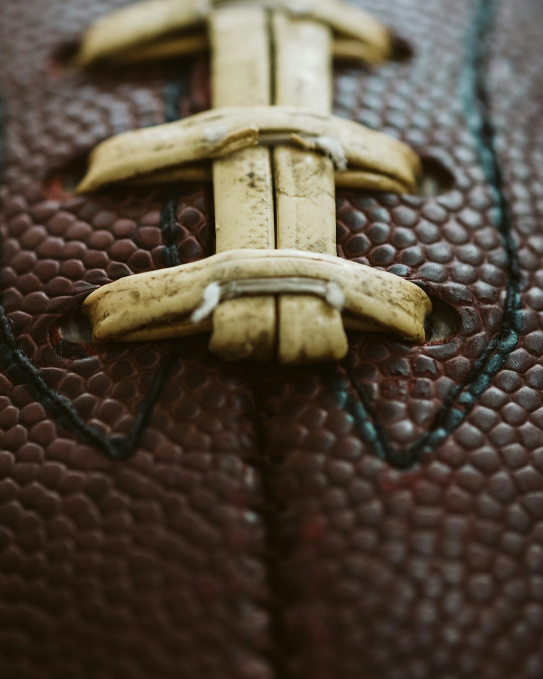 a close up of a leather object with a banana on it modern football linebacker celebration nfl college