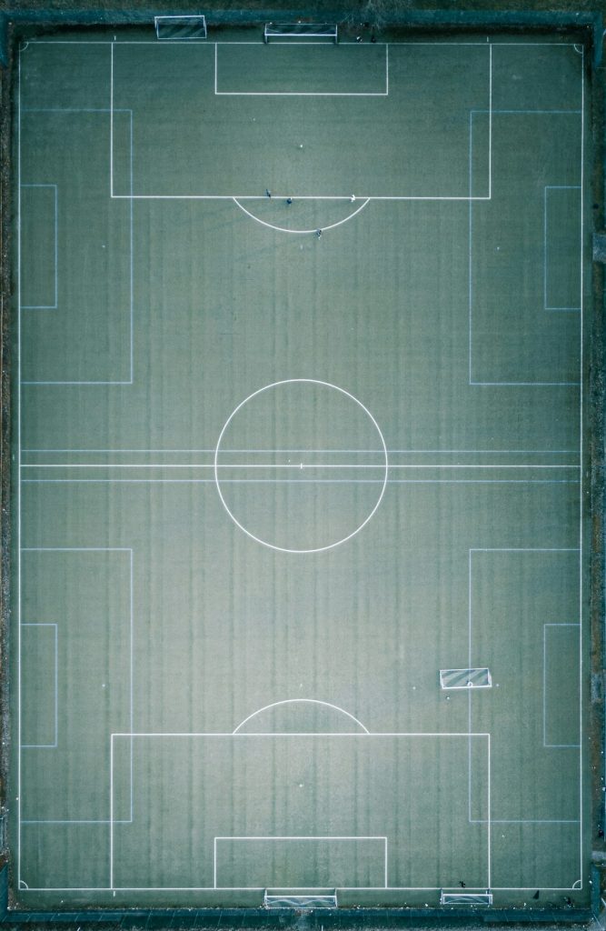 blue and white line paper football tactics board diagram