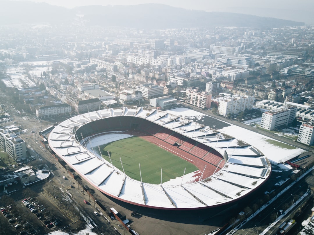 oval white stadium swiss fans, italian supporters, stadium atmosphere