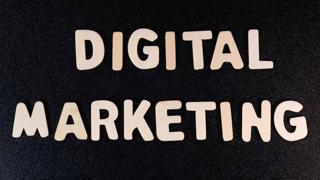 the words digital marketing written in white type on a black background professional logo, digital marketing, brand click through