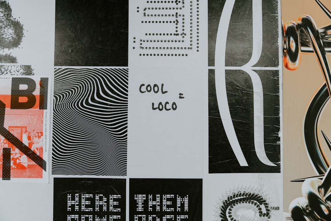 a close up of a wall with many different designs on it line art, camera outline, minimalist design, logo template