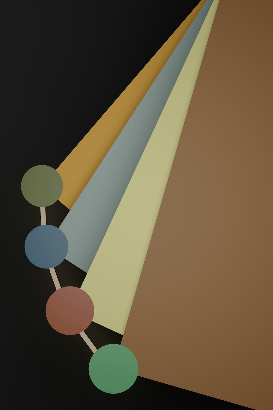 a group of different colored circles on a black background panorama, timeline, infographic carousel