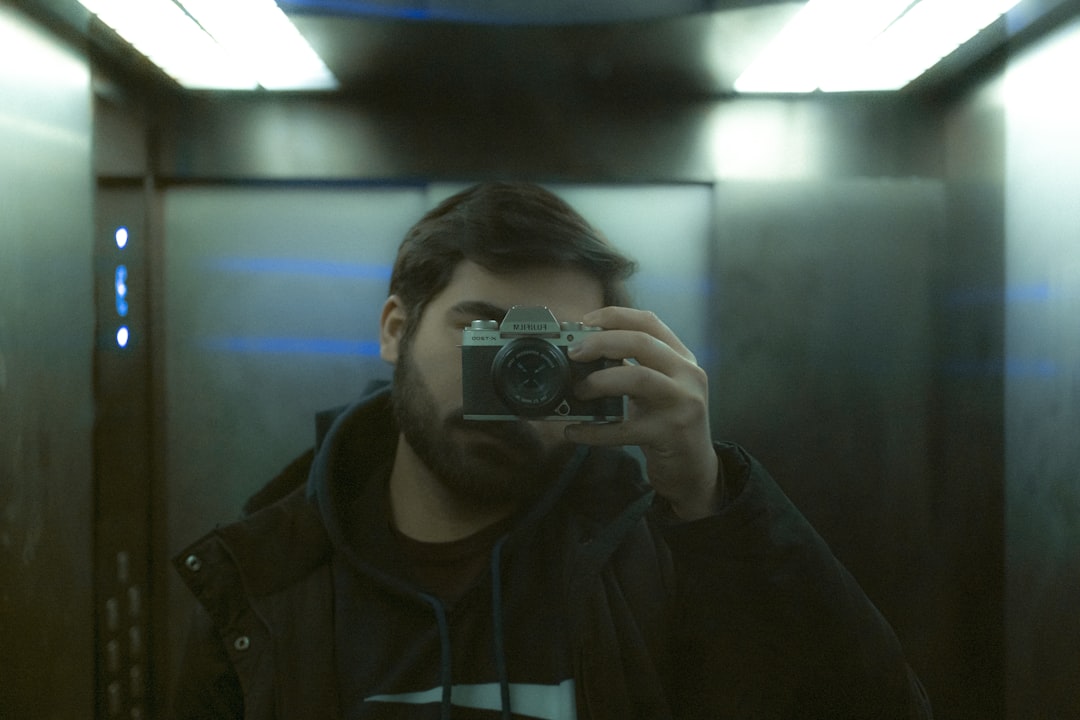 a man taking a picture of himself in a mirror ambient video, silent vlog, digital detox