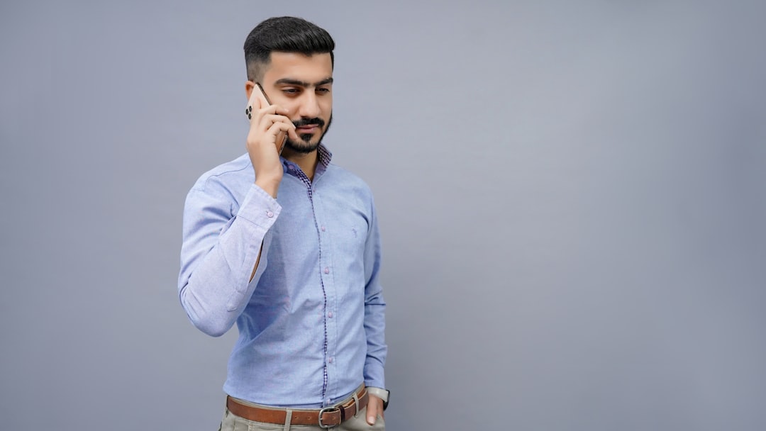 a person talking on a cell phone bad customer service, confused client, low quality links