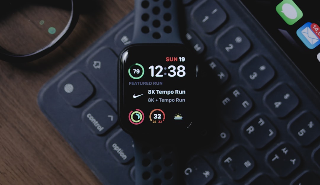 black and gray electronic device smartwatch app, runner stats, heart rate graph
