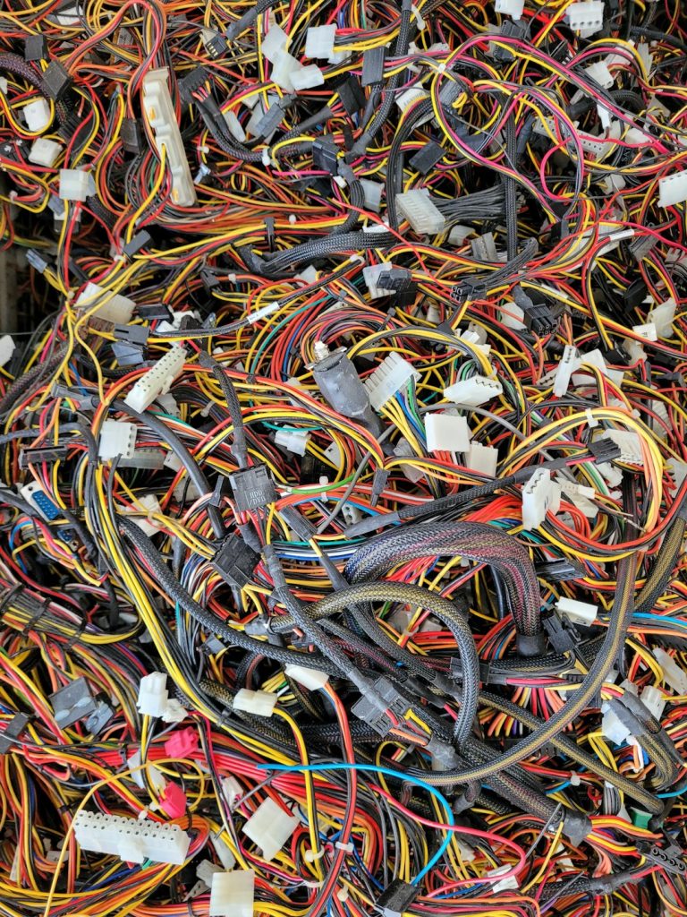a pile of wires and wires in a pile troubleshoot, connection settings, syncing problems