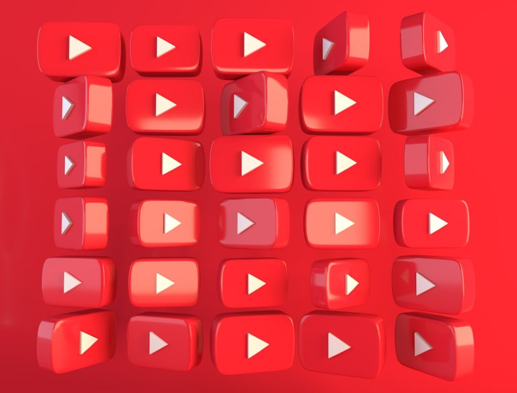 a red background with a bunch of white arrows youtube tv, cable tv, streaming services