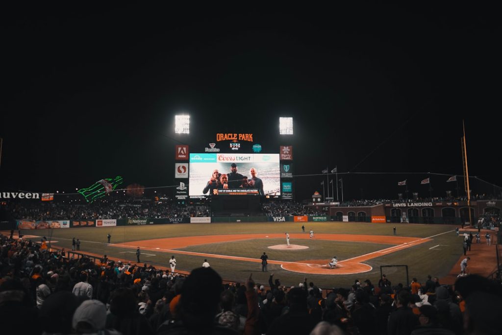 baseball field at daytime baseball pitcher throwing fastball, close up mound action, stadium lights night game