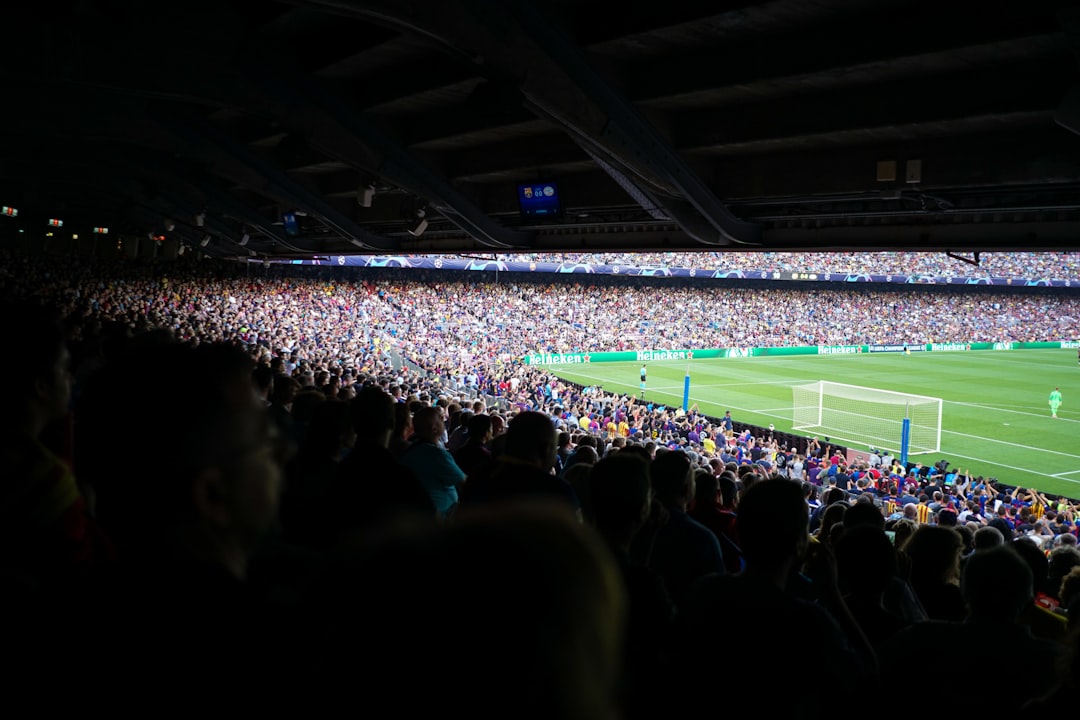 people watching football at stadium during daytime football stadium crowd night lights