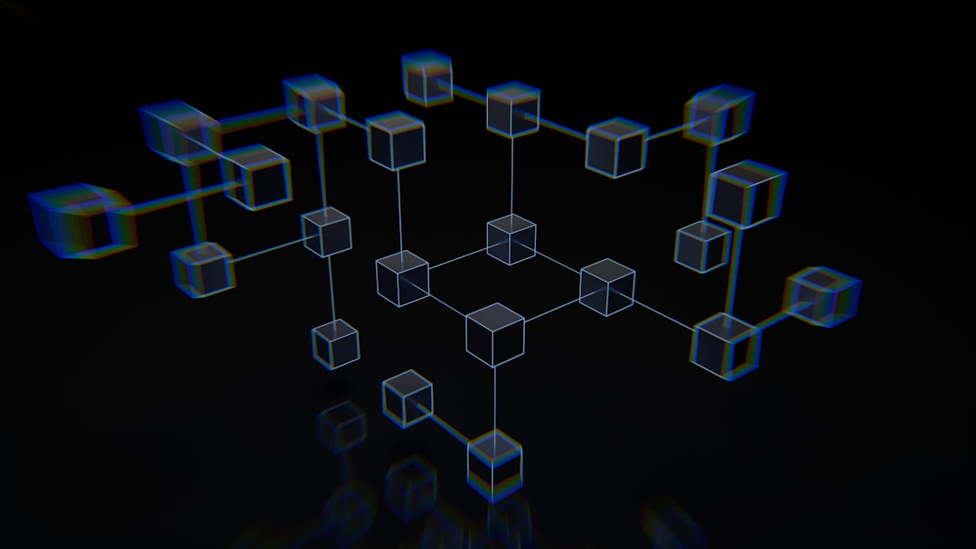 a group of cubes that are on a black surface knowledge graph visualization, interconnected notes map, digital brain concept