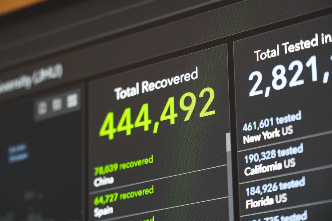 a close up of a screen with numbers on it ab testing dashboard, conversion analytics graph, split test interface
